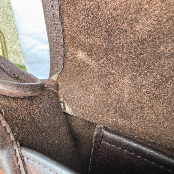 Auth Vintage 8920 Pre-Creed Coach Mocha Brown Large Courier Pouch Shoulder Bag - Picture 13 of 16